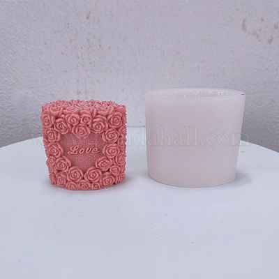 Valentine's Day 3D Rose Candle Mold, Rose Mousse Cake Decorative