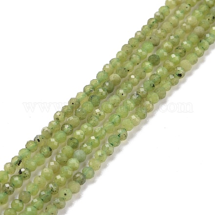 Chapelets de perles en jade vert naturel G-D463-13A-1