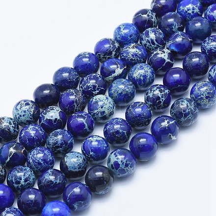 Fili di perle di diaspro imperiale naturale G-A175B-12mm-06-1