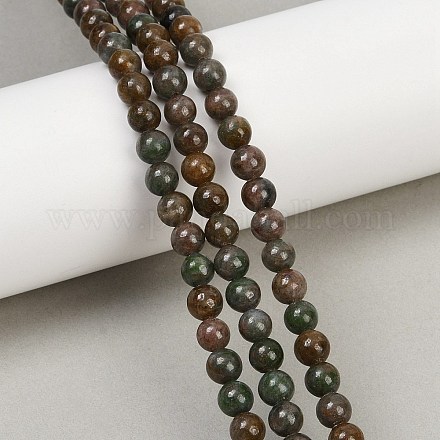 Гранат природный бисер нитей G-H093-B04-6mm-1