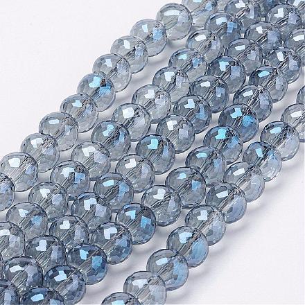 Chapelets de perles en verre électroplaqué EGLA-P028-FR02-1