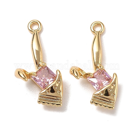 Латунные микро проложить кубического циркония подвески KK-A259-32G-1