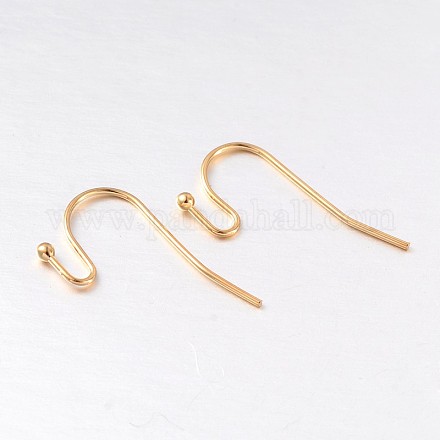 Brass Earring Hooks KK-K108-19G-1