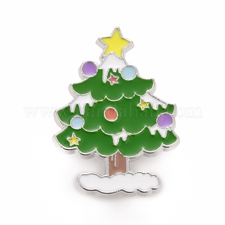 Weihnachtsbaum-Emaille-Pin JEWB-G010-21P-1