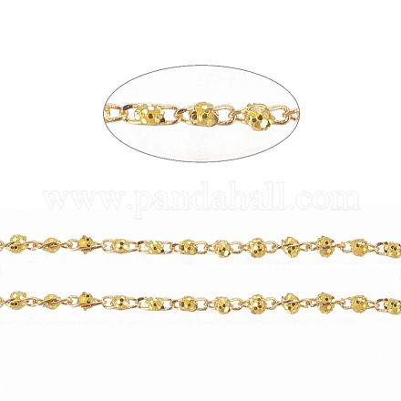 Brass Handmade Beaded Chain CHC-G011-08G-01-1