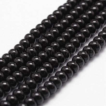 Brins de perles d'onyx noir naturel G-P161-19-6x4mm-1