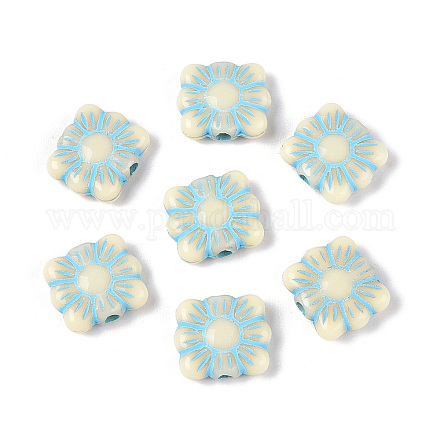 Окрашенные непрозрачные акриловые бусины OACR-T029-02Q-1