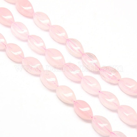 Giro natural rosa de abalorios de cuarzo hebras G-L243B-08-1
