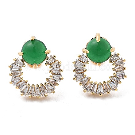 Серьги-гвоздики из циркония EJEW-G415-02D-G-1