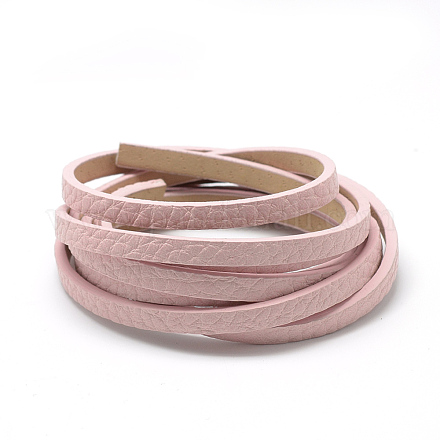 Flat Single Face Imitation Leather Cords LC-T002-04G-1