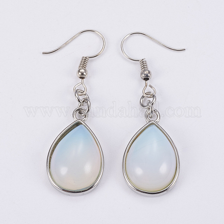 Synthetic Opalite Dangle Earrings EJEW-F133-02A-1