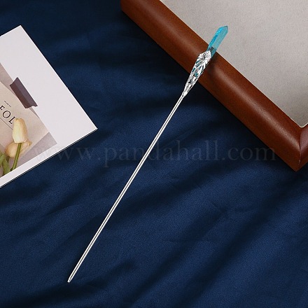 Гальванизированные палочки для волос из натурального кварцевого кристалла PW-WG9F495-02-1