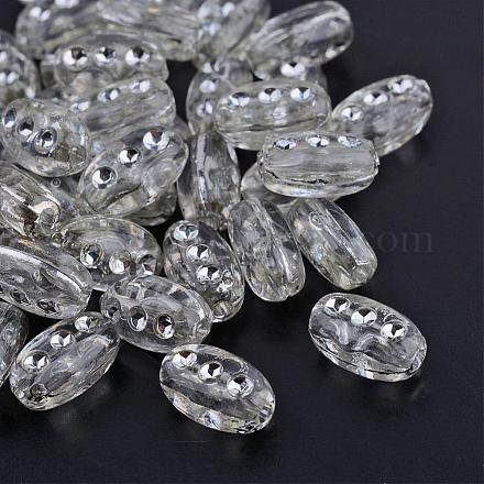 Chapado de perlas de acrílico transparente PACR-Q105-12-1