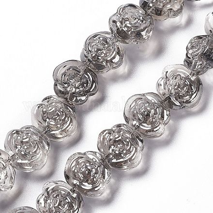 Chapelets de perles en verre électroplaqué EGLA-L040-PL02-1