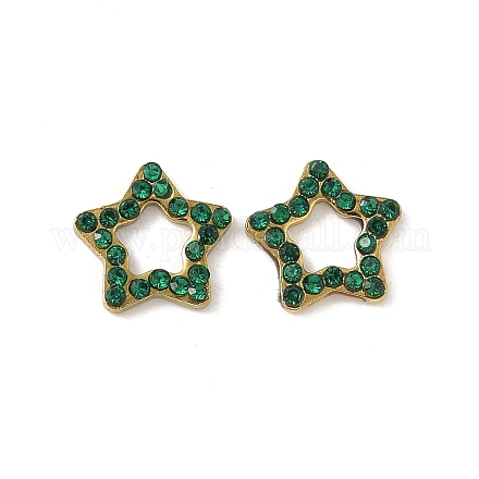 Кабошоны из стразов из нержавеющей стали 304 STAS-A057-04G-E01-1