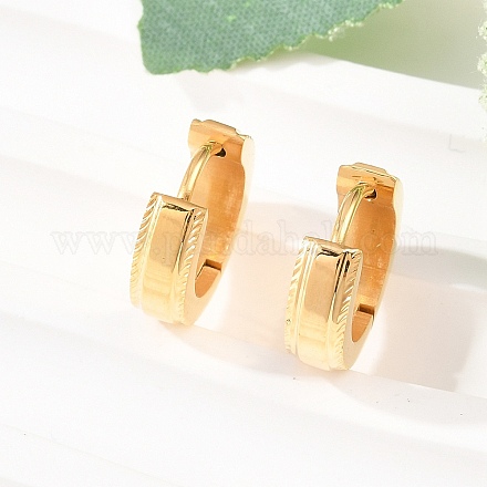 Серьги-кольца из нержавеющей стали 304 EJEW-L307-06G-1