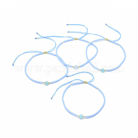 Регулируемые браслеты из бисера натурального агата BJEW-F391-A11-1