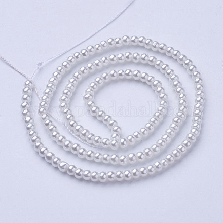 Abalorios de perla de vidrio X-HY-3D-B01-1