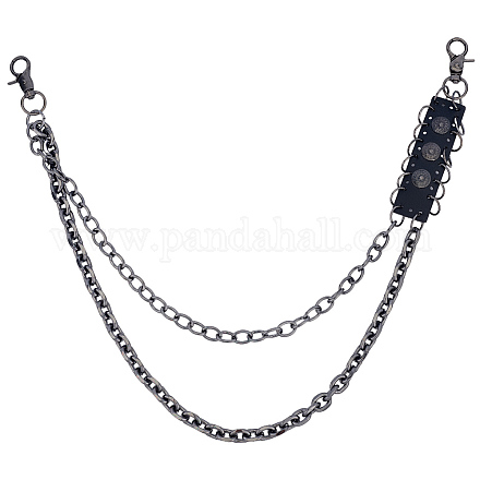 1 шт. двухслойные цепные ремни из сплава для брюк&nbsp;AJEW-GF0011-93D-1