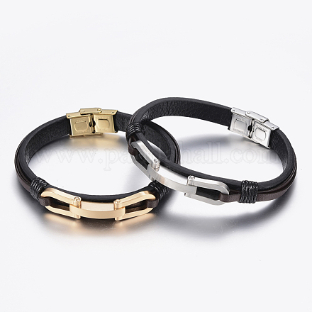 Leather Cord Bracelets BJEW-F317-031-1