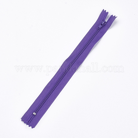 服飾材料  ナイロン閉口ジッパー  ファスナー部品  紫色のメディア  23.5~24x2.5cm FIND-WH0009-A14-1