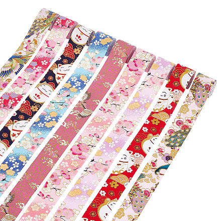 9 цвет хлопковые ленты с принтом в форме цветов/птиц/павлинов/кошек/волн OCOR-GO0001-11A-1