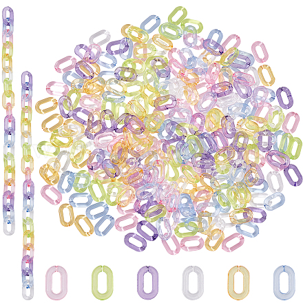 Chgcraft 600 pièces 6 couleurs anneaux de liaison acrylique transparents TACR-CA0001-13-1