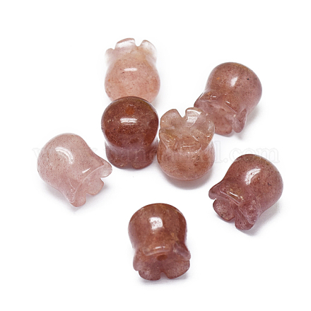 Perles de quartz fraises naturelles X-G-F637-03G-1