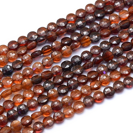 Fili di perle di granato arancione naturale G-E530-07AC-1
