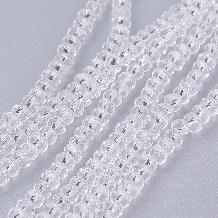 Chapelets de perles en verre transparente   GLAA-R135-2mm-10-1