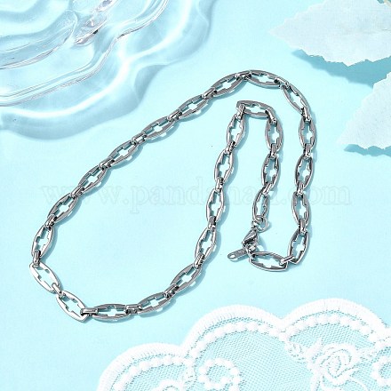 Ожерелья из цепочек с крестообразными звеньями из нержавеющей стали 304 для женщин и мужчин NJEW-JN05431-01-1