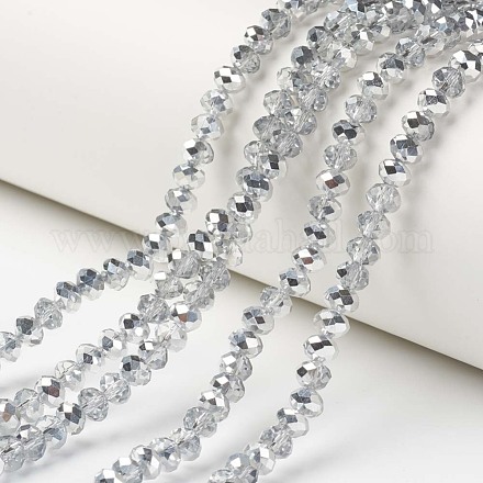 Electroplate Transparent Glass Beads Strands EGLA-A034-T10mm-M16-1