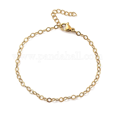 Браслеты-цепочки из нержавеющей стали 304 с ионным покрытием (IP) для женщин и мужчин BJEW-A050-02G-01-1