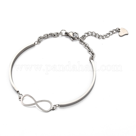304 Stainless Steel Link Bracelets STAS-F025-11-1