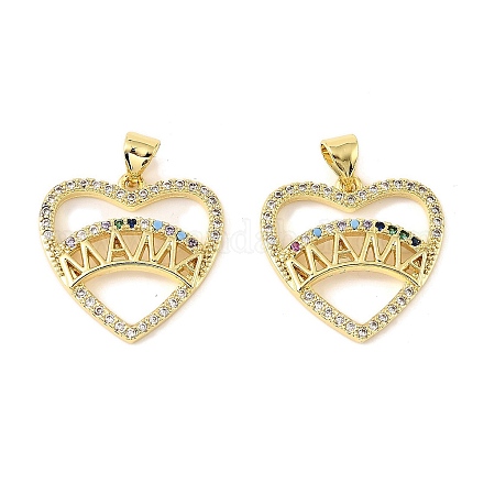 Латунные микро проложить кубического циркония подвески KK-M324-02E-G-1