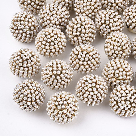 Bottoni in simil perla di plastica abs FIND-T044-35B-1