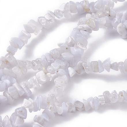 Chapelets de perles en agate avec dentelle bleue naturelle X-G-G782-24-1