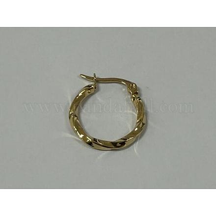 Серьги-кольца из нержавеющей стали 304 STAS-TAC0001-11B-G-1