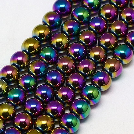 Electroplate Non-magnetic Synthetic Hematite Beads Strands X-G-J169A-2mm-05-1