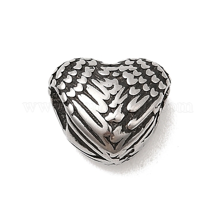 Европейские бусины из нержавеющей стали 304 STAS-B113-01AS-1