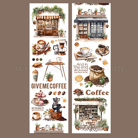 Rouleaux de rubans de papier décoratifs sur le thème du café DIY-C081-02A-1