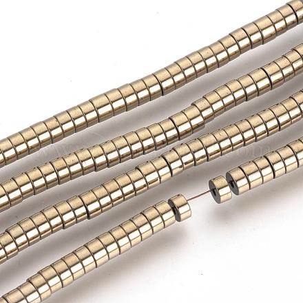Electroplate Non-magnetic Synthetic Hematite Beads Spacers Strands G-Q486-73G-1