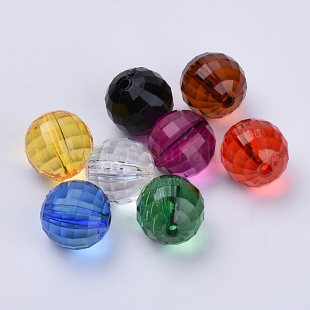 Perles en acrylique transparente TACR-Q254-20mm-V-1