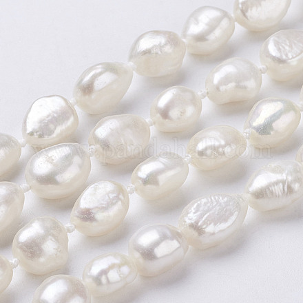 Colliers de perles de nacre naturelle NJEW-P149-02A-1