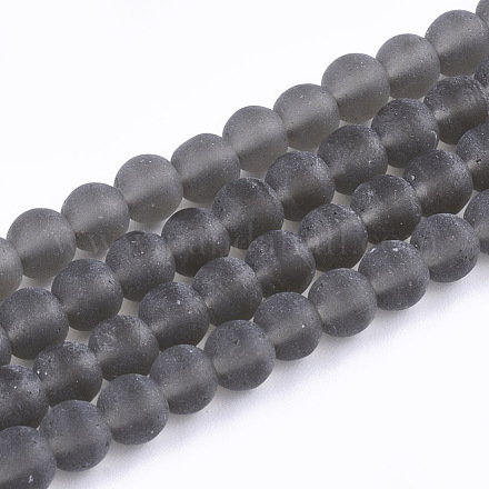 Chapelets de perles en verre transparente   GLAA-Q064-15-4mm-1
