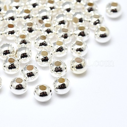 Perles rondes en laiton écologiques X-KK-M085-28S-NR-1