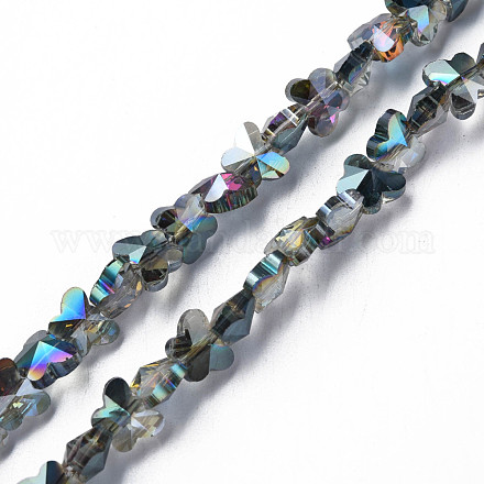 Electroplate Transparent Glass Beads Strands EGLA-N002-20A-D06-1