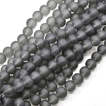 Chapelets de perles en verre transparent GLAA-S031-10mm-12-1