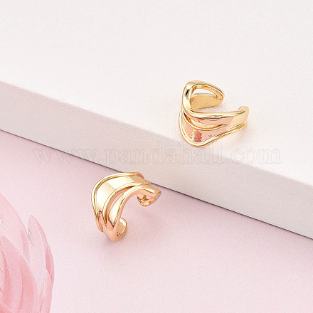 Серьги-манжеты из латуни KK-T074-40G-1