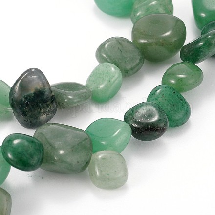 Chapelets de perle verte d'aventurine naturel G-J278-17-1
